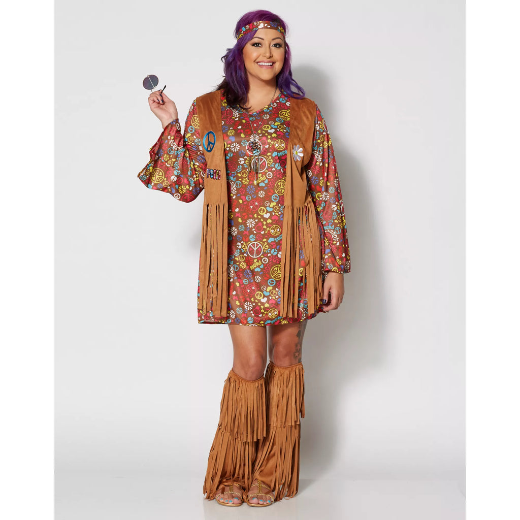 Adult Peace and Love Hippie Costume