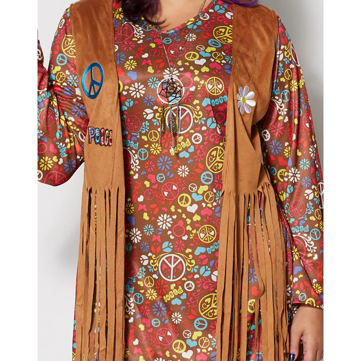 Adult Peace and Love Hippie Costume