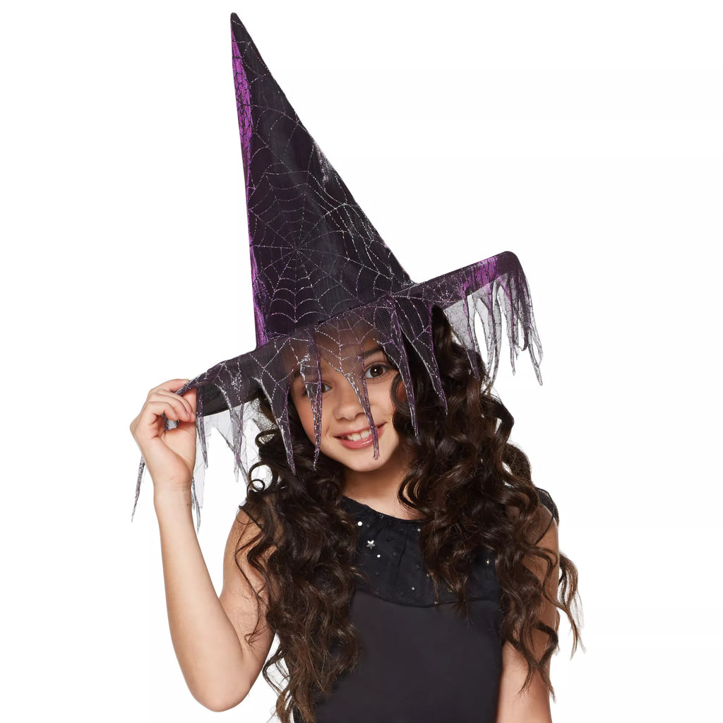 Girls Glitter Witch Hat