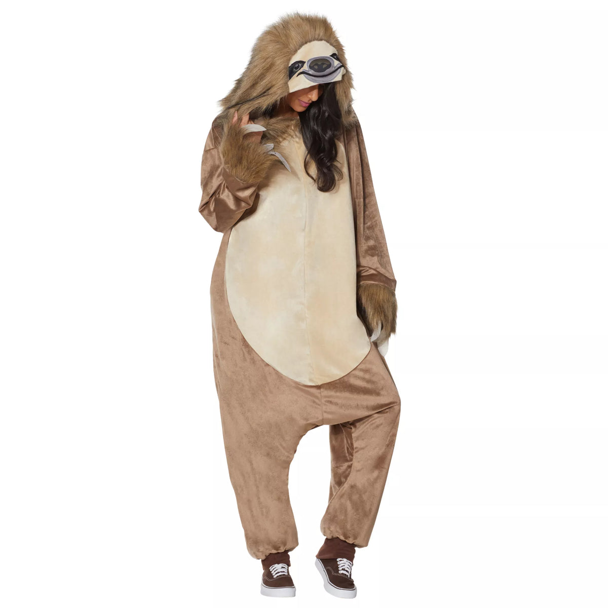 Adult Faux Fur Sloth Jumpsuit