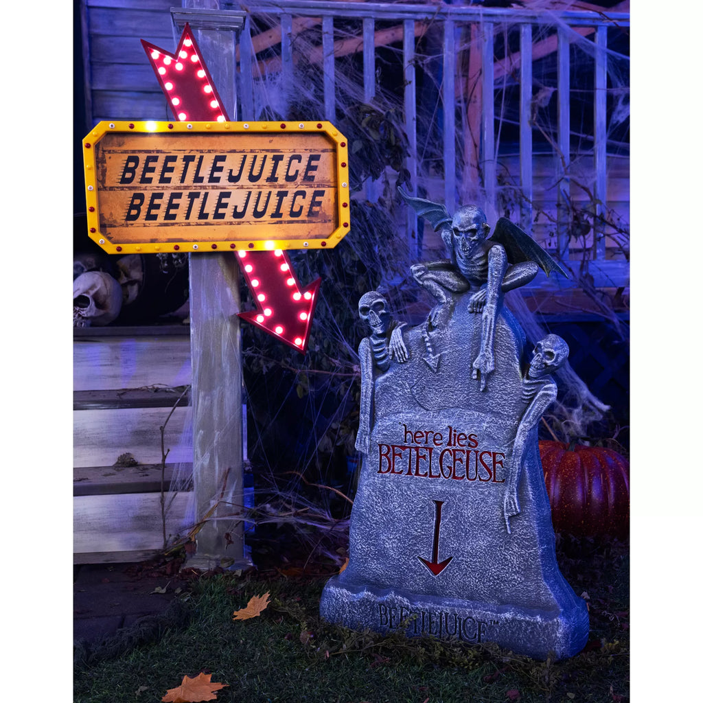 LED Here Lies Beetlejuice Tombstone