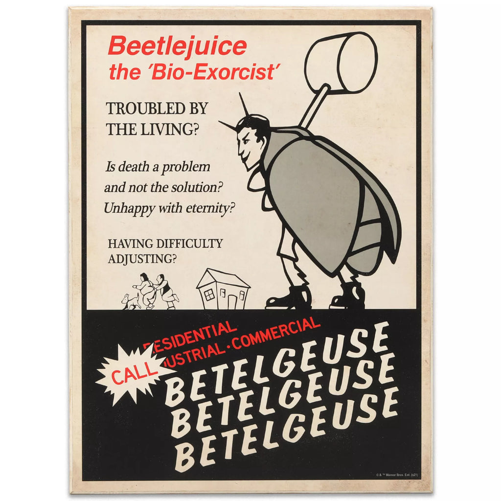 Advertisement Beetlejuice Sign