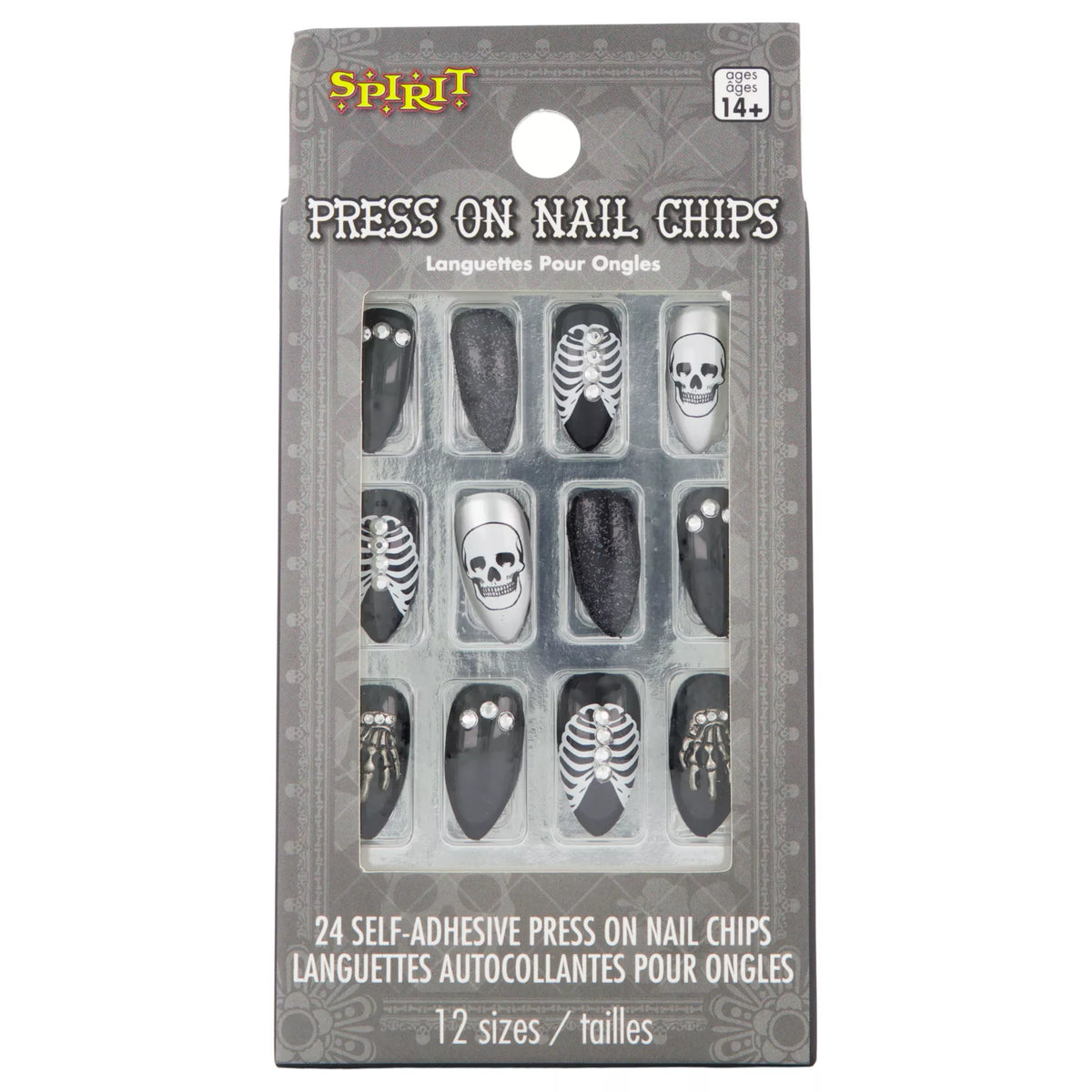 Skeleton Press On Nails