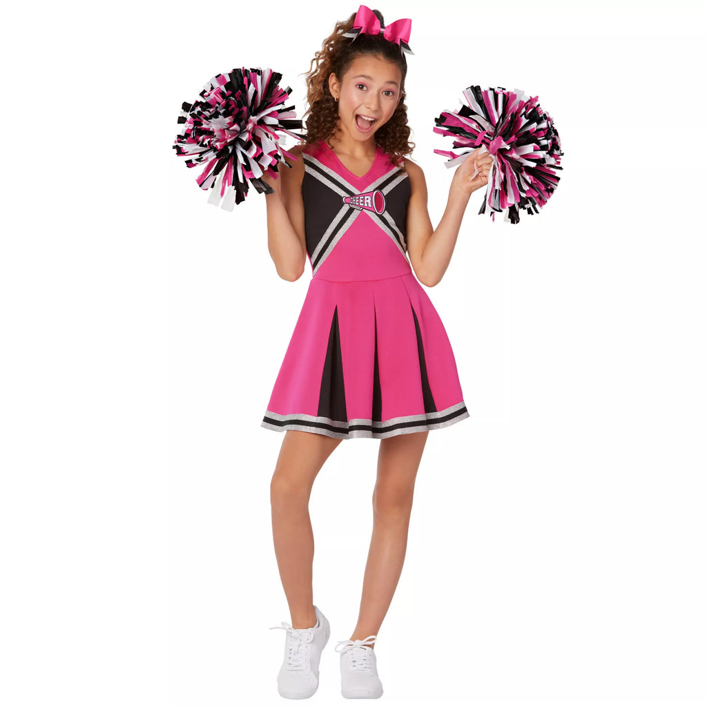Kids Pink Cheerleader Costume