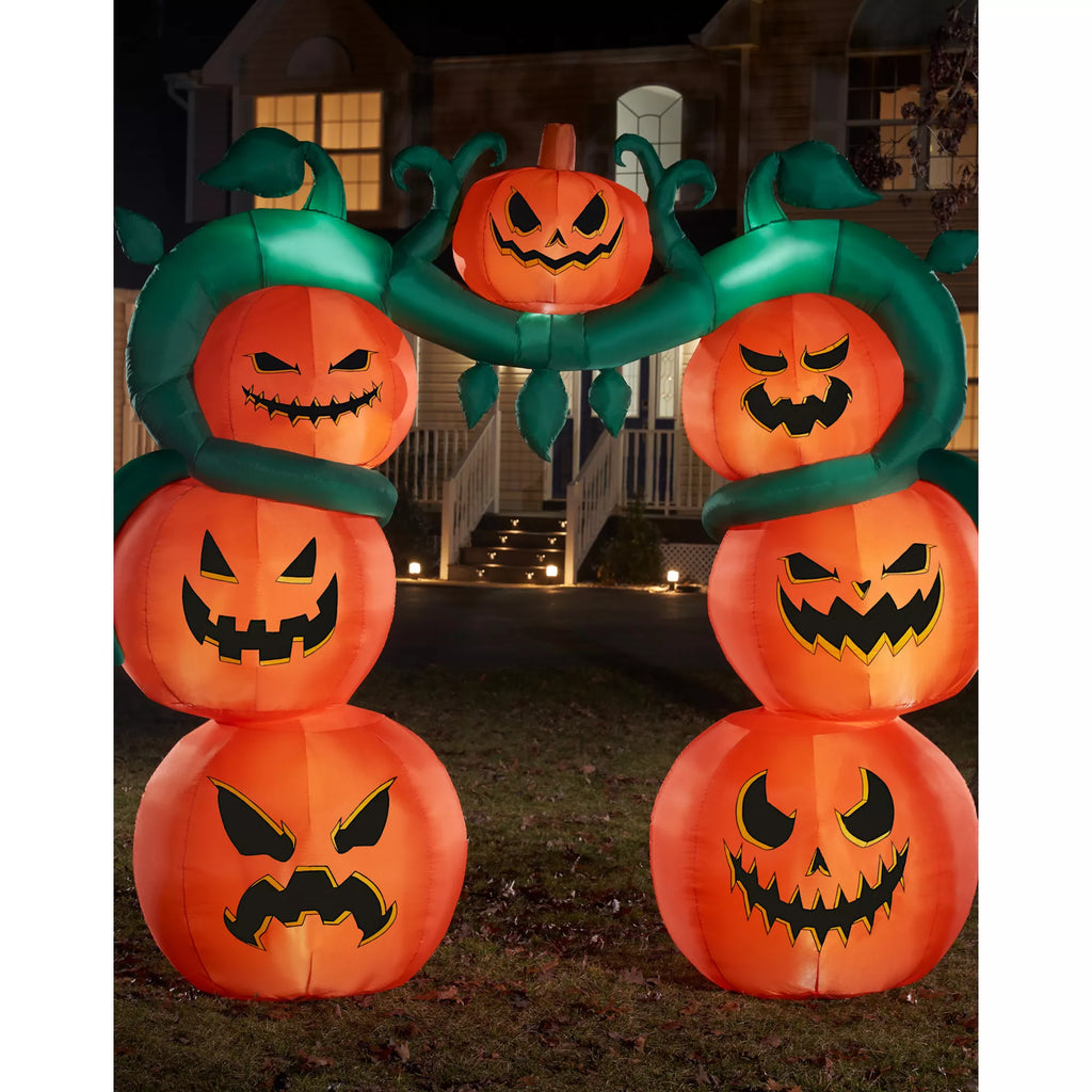 9 Ft Light-Up Jack-O'-Lantern Archway Inflatable Decoration