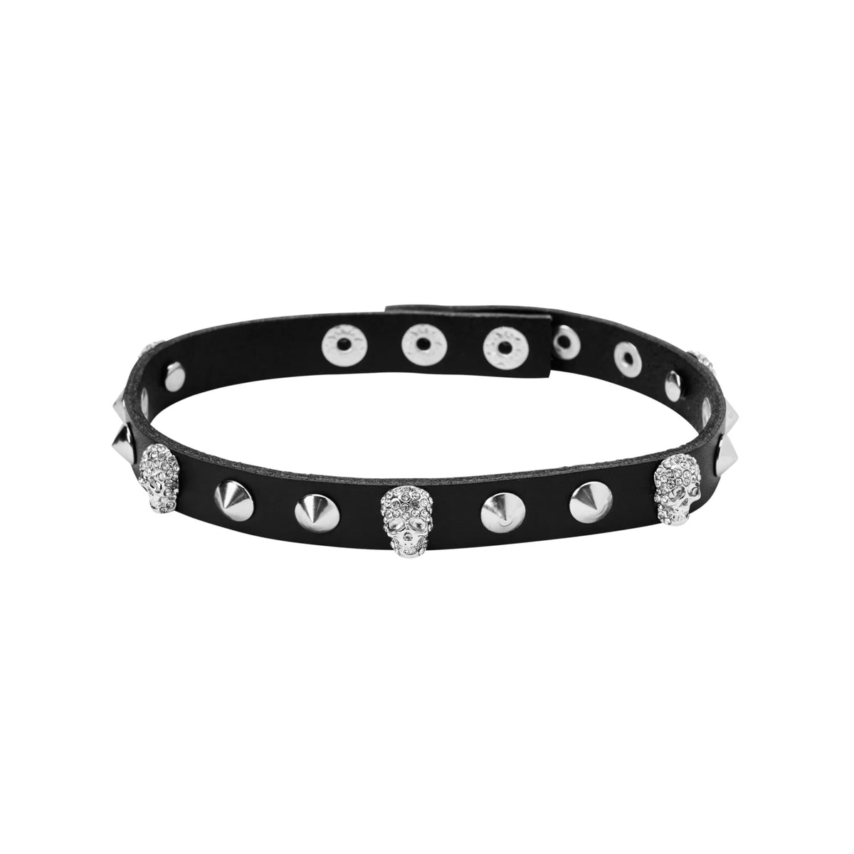 Skull Horror Punk Choker Necklace