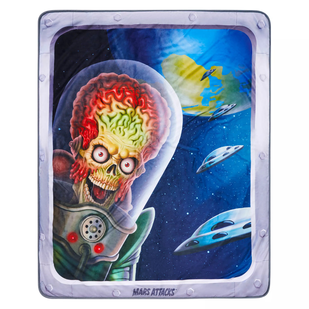 Mars Attacks Window Fleece Blanket