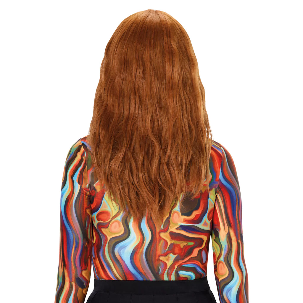 Heat Resistant Copper Wig with Bangs