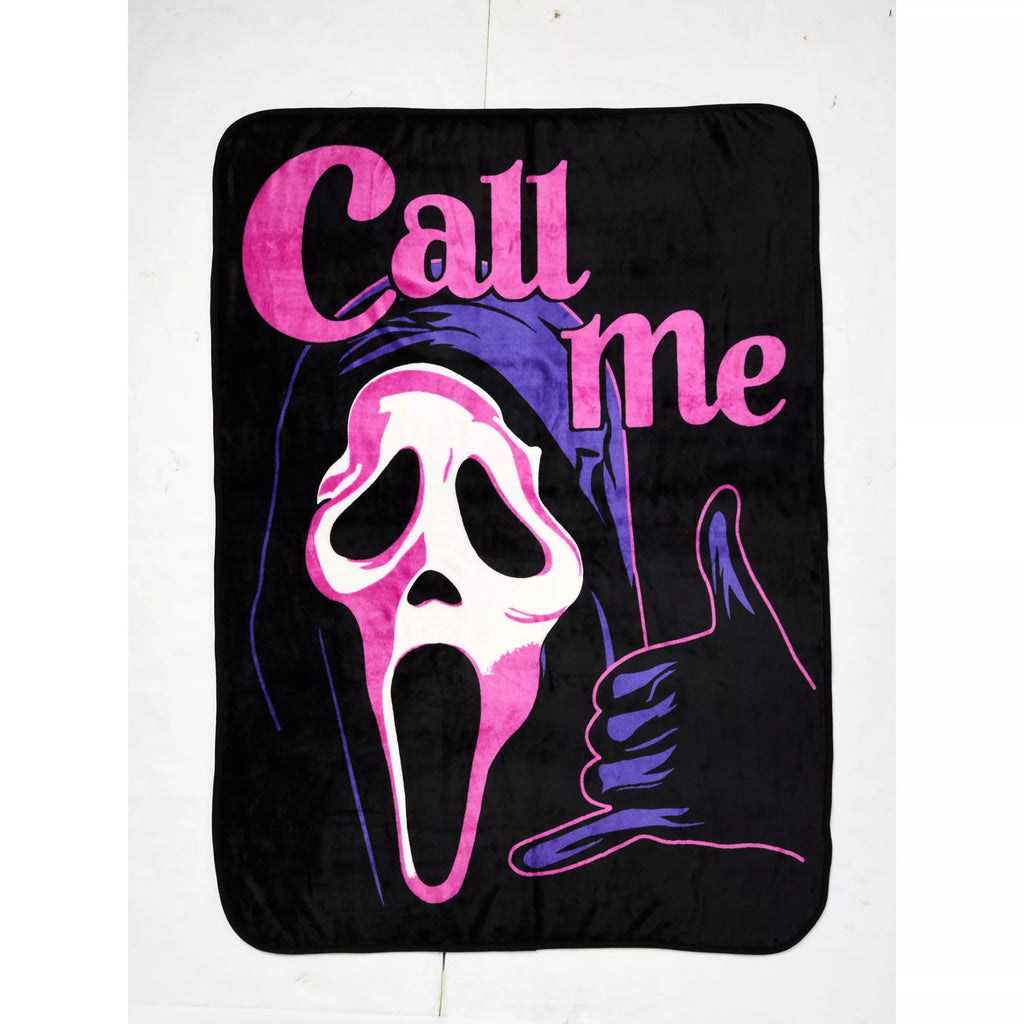 Call Me Double Sided Fleece Blanket - Ghost Face