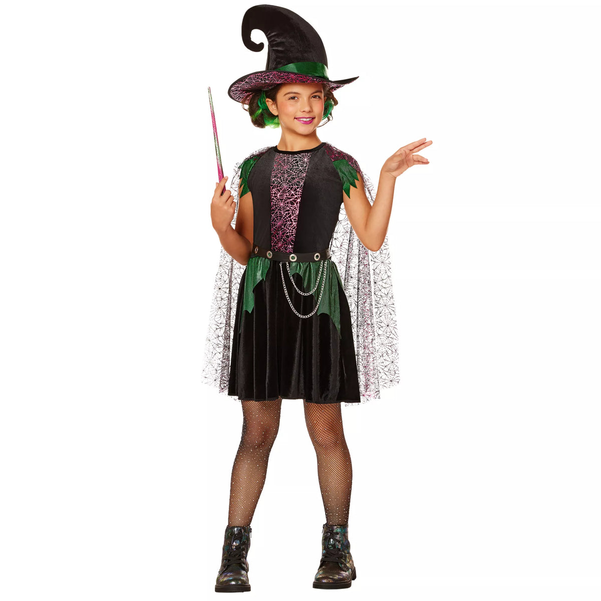 Kids Black Magic Witch Costume
