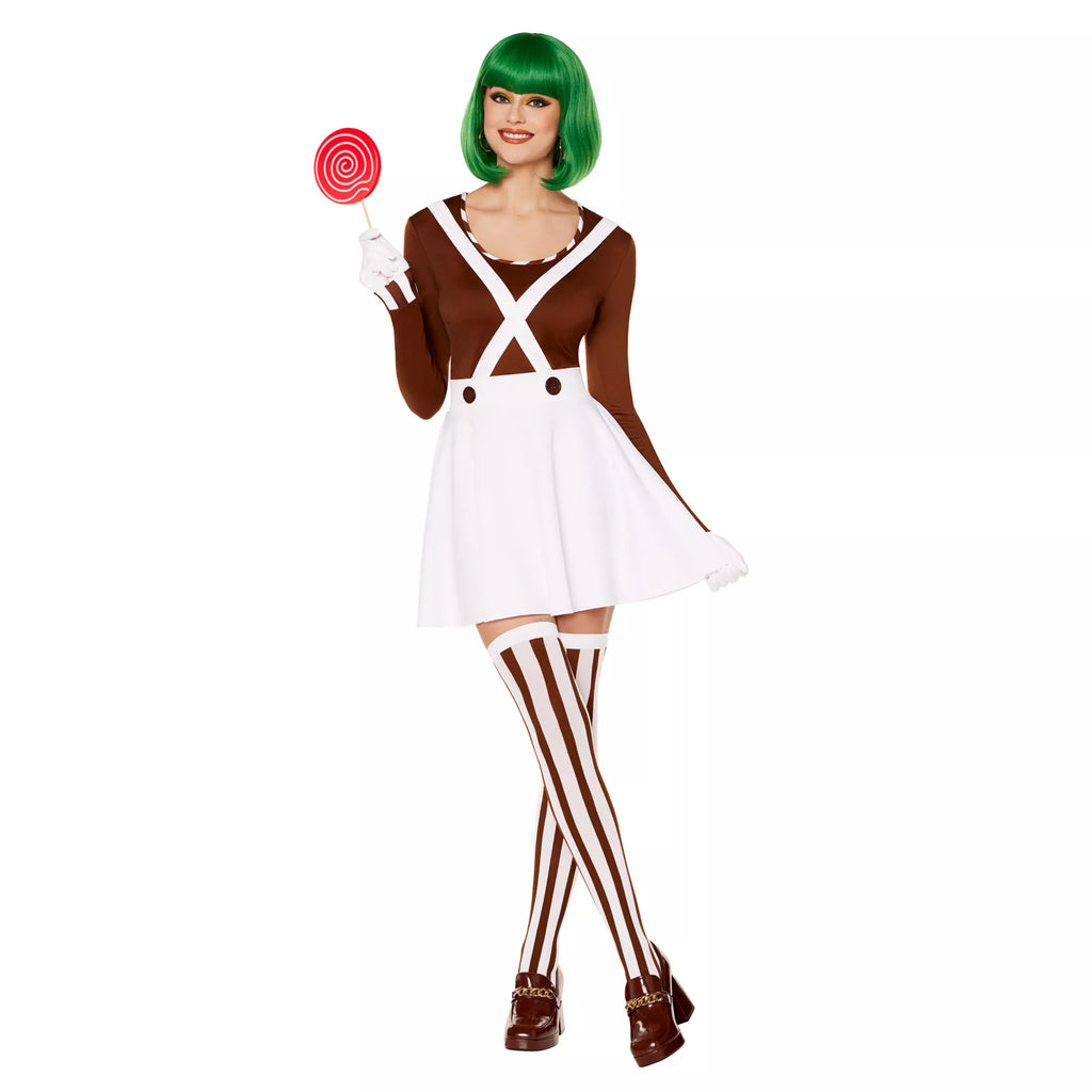 Adult Oompa Loompa Dress Costume - Willy Wonka and the Chocolate Factory