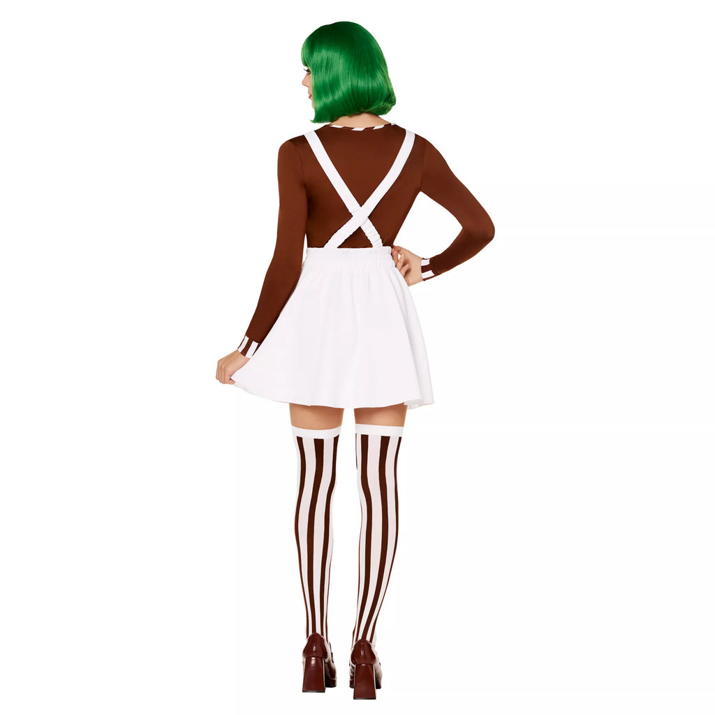Adult Oompa Loompa Dress Costume - Willy Wonka and the Chocolate Factory