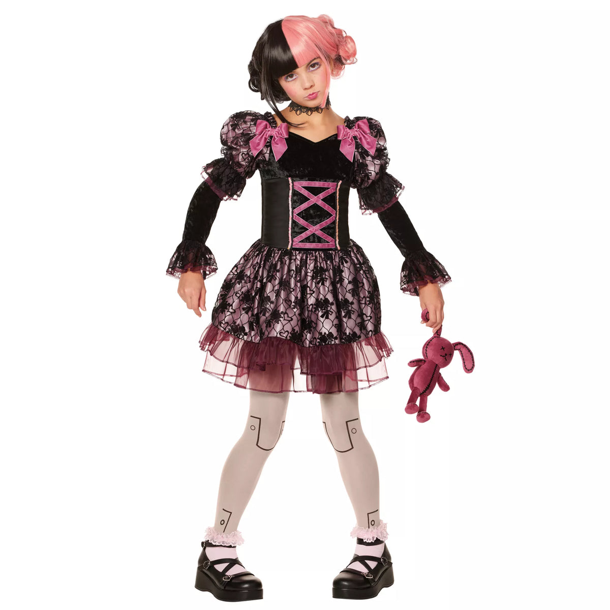 Kids Dark Rose Doll Dress Costume