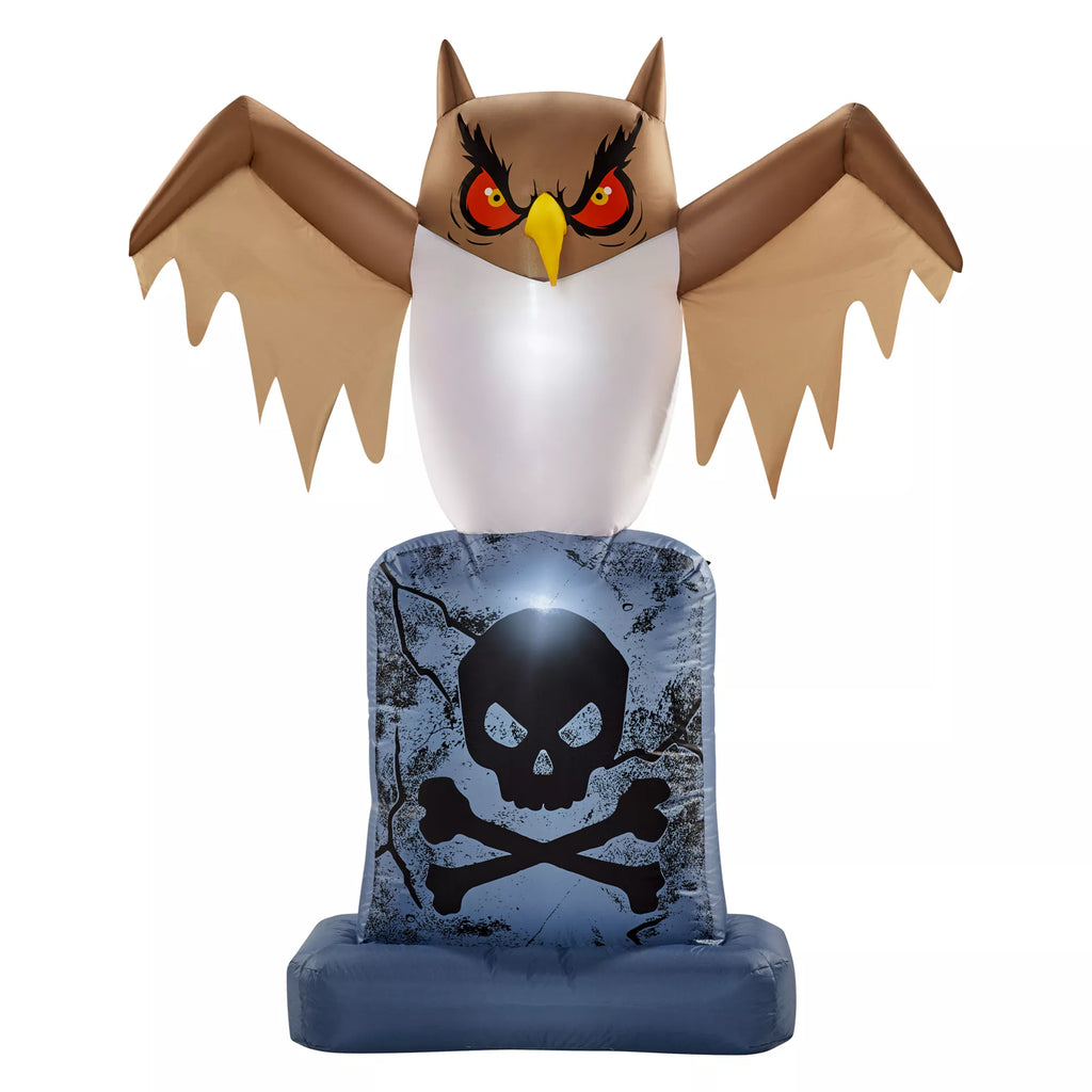 4.5 Ft. Owl Tombstone Light-Up Inflatable Decoration