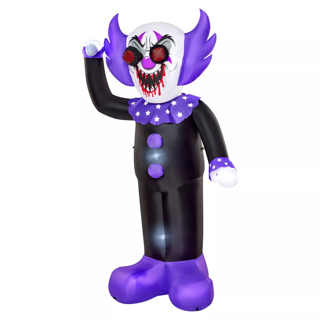 8 Ft. Spinning Eye Clown Light-Up Inflatable Decoration