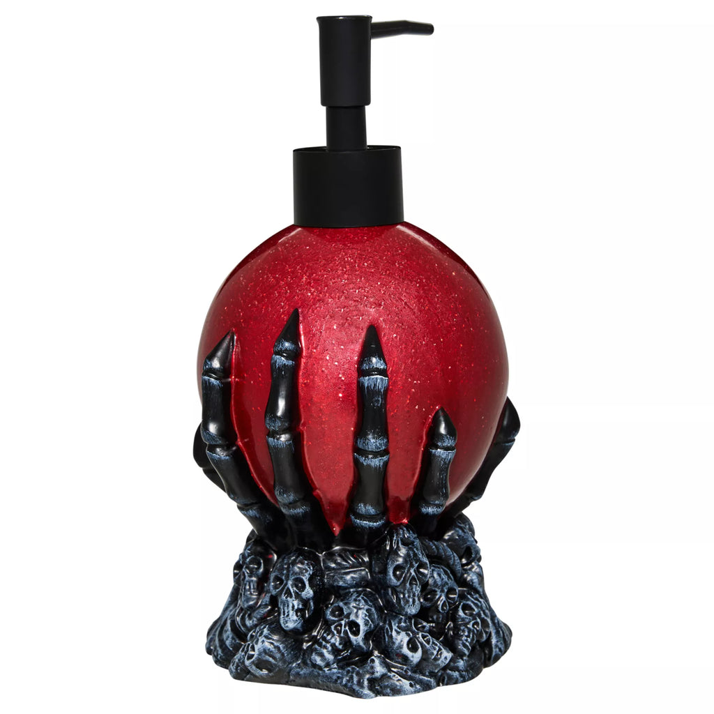 Red Globe Skeleton Hand Soap Dispenser