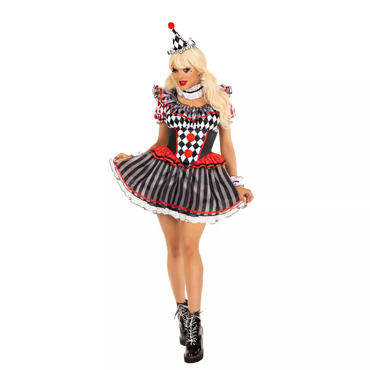 Harlequin Clown Dress Costume