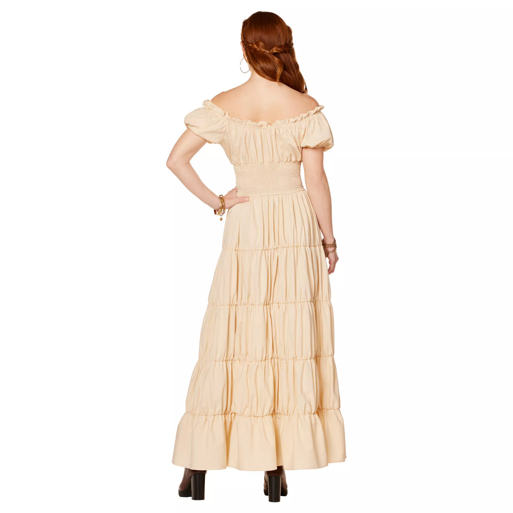 Adult Beige Peasant Dress