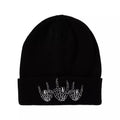 Black Rock On Skeleton Cuff Beanie Hat