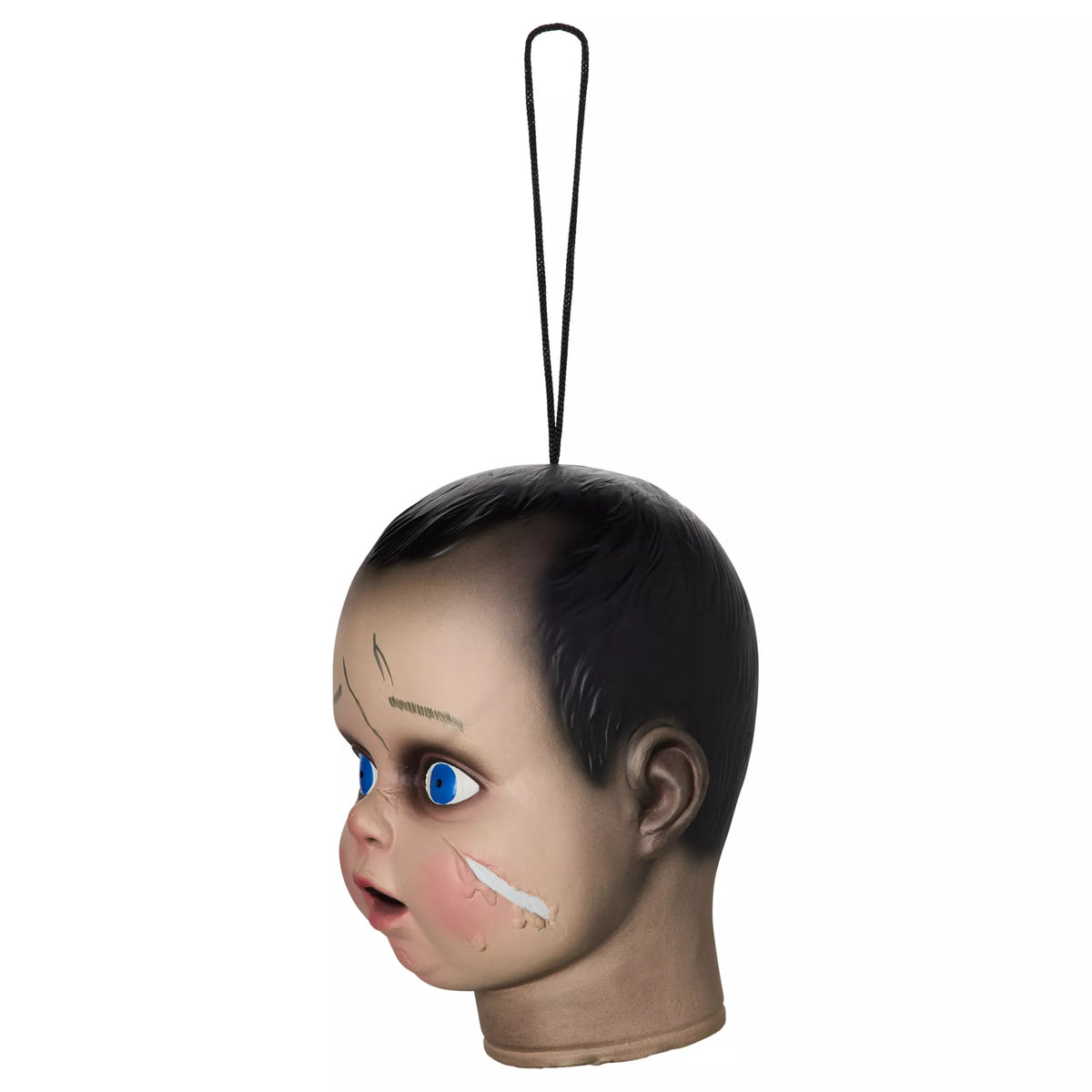 Hanging Baby Doll Head Static Prop