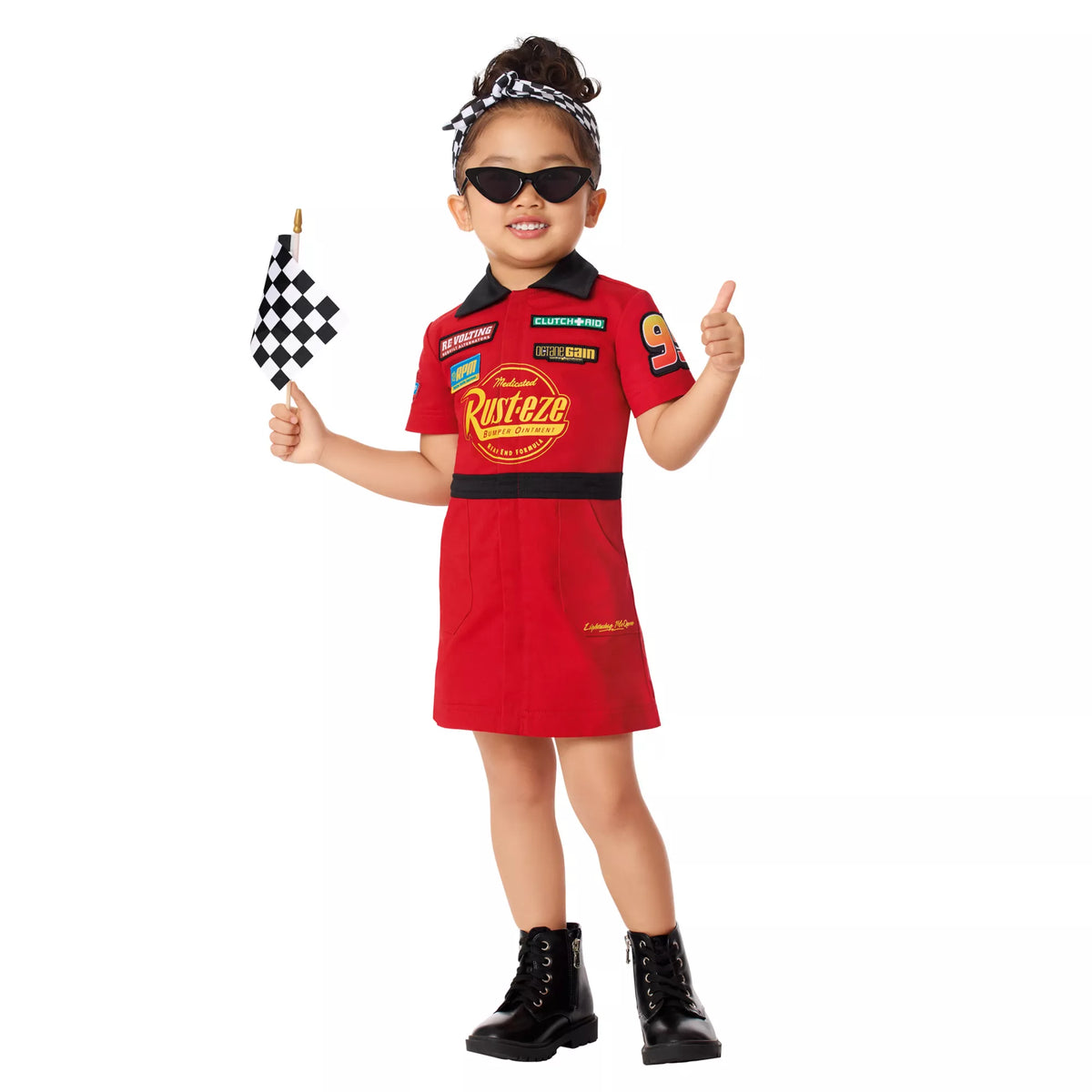 Toddler Lightning McQueen Pit Dress Costume - Cars