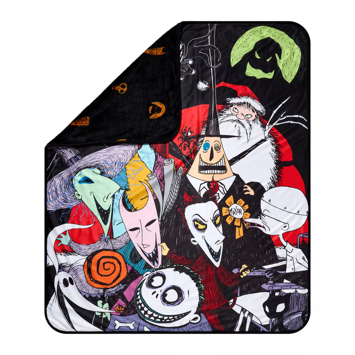 The Nightmare Before Christmas Icons Reversible Fleece Blanket