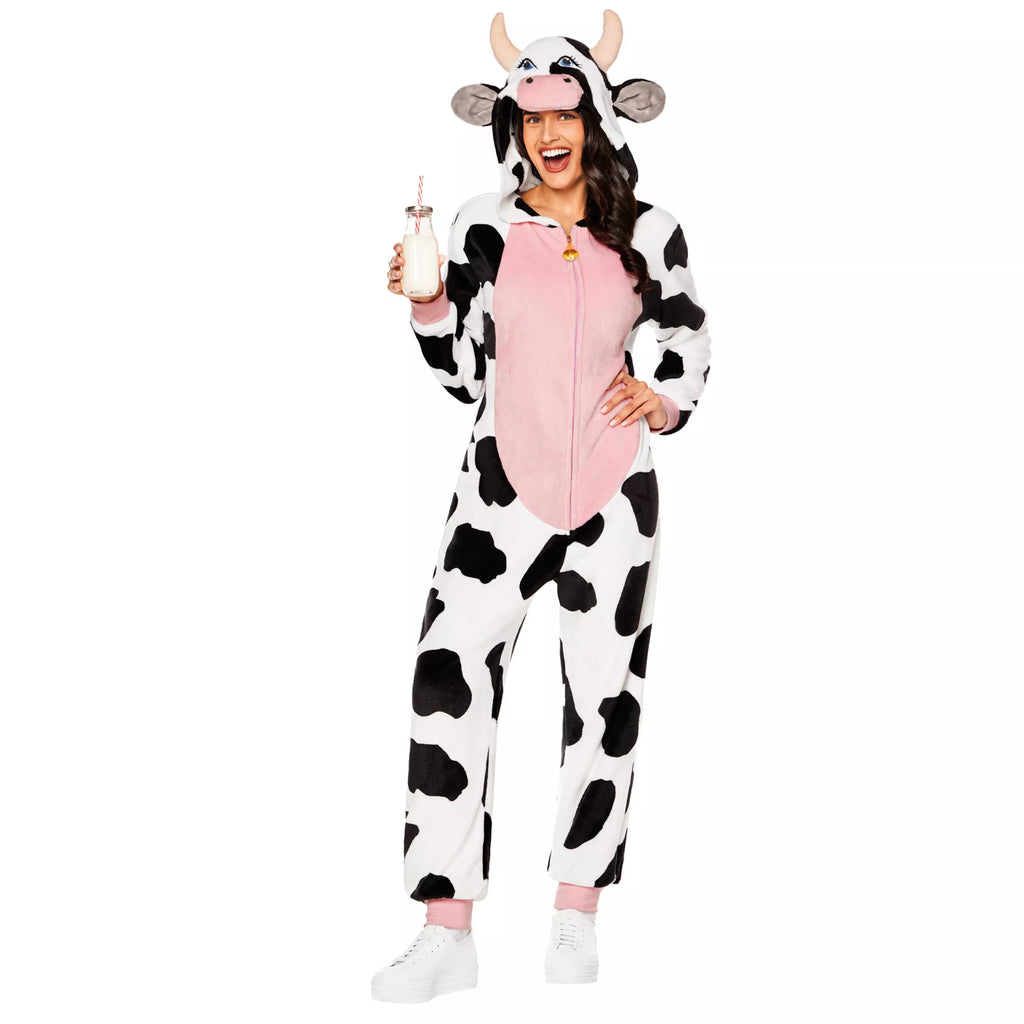 Adult Cow Jumpsuit Costume