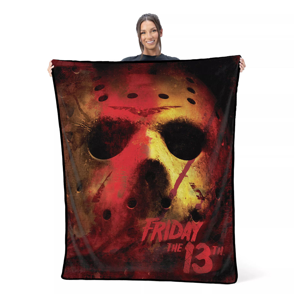 Red Jason Voorhees Fleece Blanket - Friday the 13th