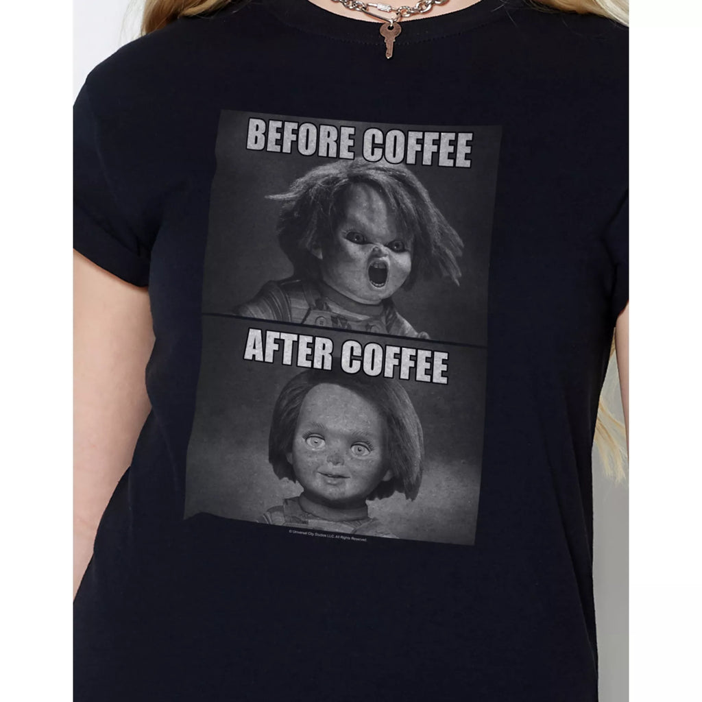 Chucky Before and After Coffee T Shirt