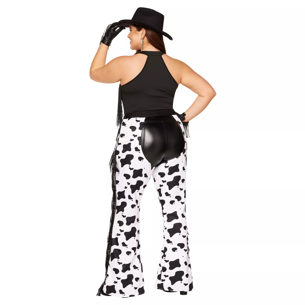 Adult Cow Print Plus Size Chaps