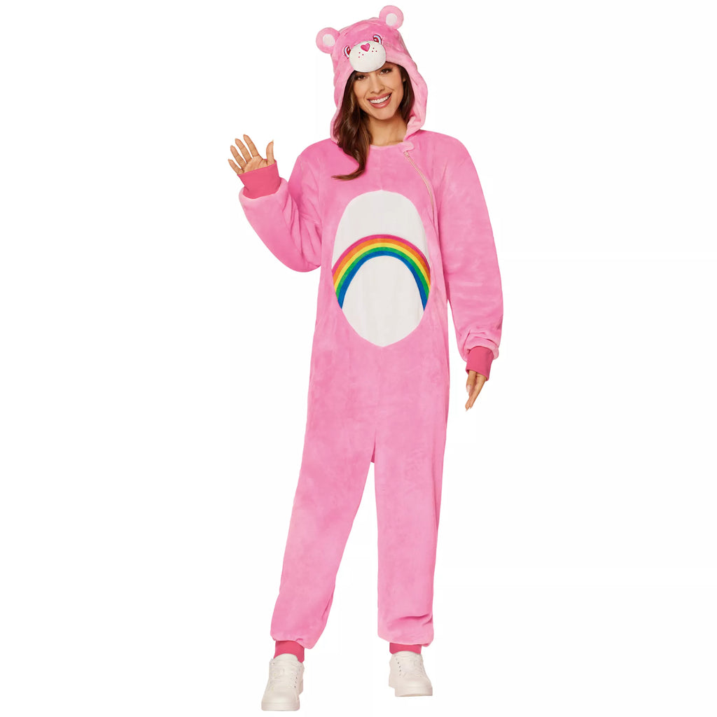 Adult Pink Cheer Bear Jumpsuit - Care Bears