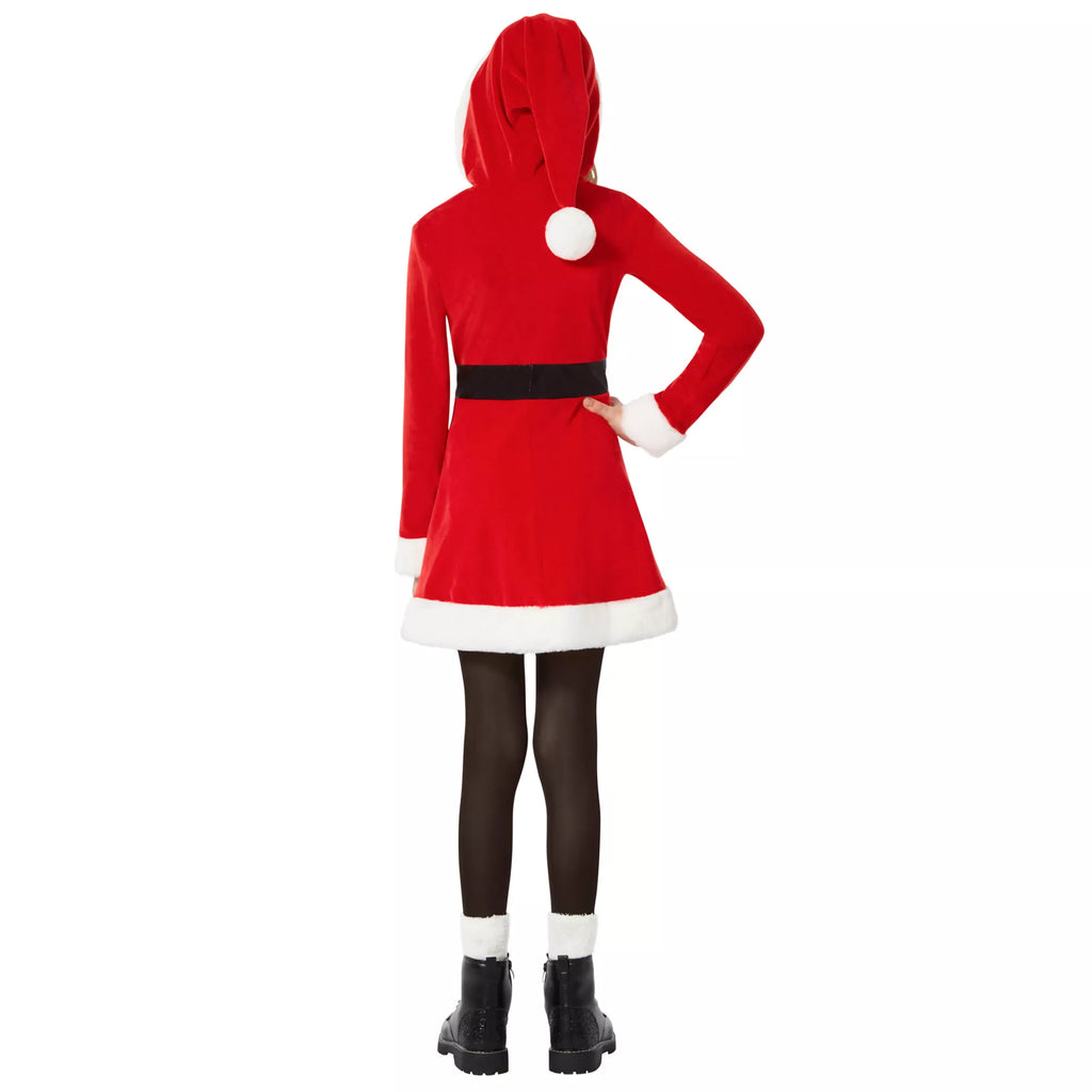 Kids Hooded Santa Dress