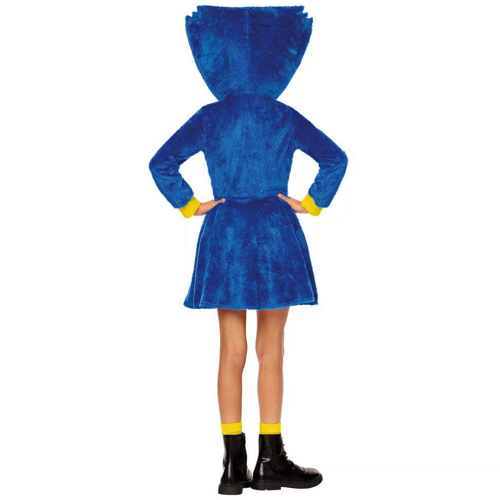 Kids Huggy Wuggy Hooded Dress Costume - Poppy Playtime